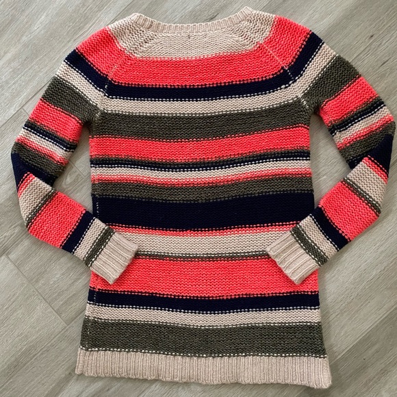 Splendid Colorful Multi-Striped Knit Crew Neck Long Sleeve Sweater Medium - Picture 8 of 10